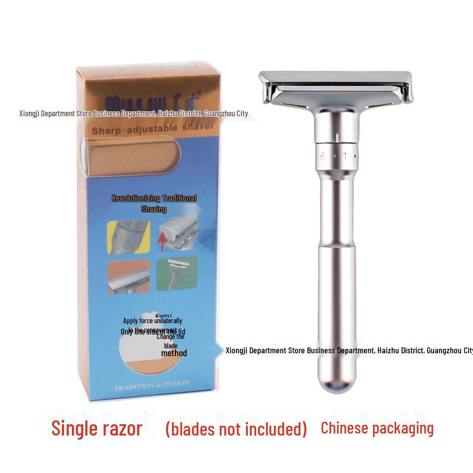 Famous Brand Adjustable Men s Manual Razor - Upgraded, Washable Stainless Steel, Double-Sided Blade