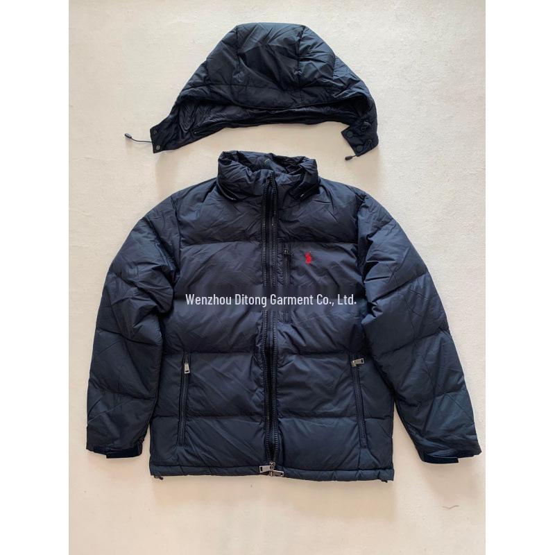 RL War Horse Embroidered Hooded Windproof Water-Repellent Down Jacket for Men & Women