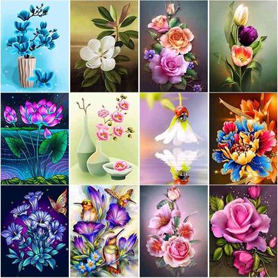5D DIY Diamant Malerei Blumen Diamant Stickerei Landschaft Kreuz Stich Volle Runde Bohrer Handwerk Wohnkultur Manuelle Geschenk
