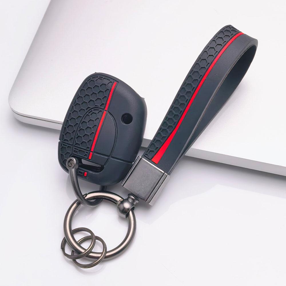 Premium Silicone Car Key Fob Cover For Renault Clio Megane Kadjar Captur Koleos Arkana With Keychain Soft Silicone Car Interior Accessories