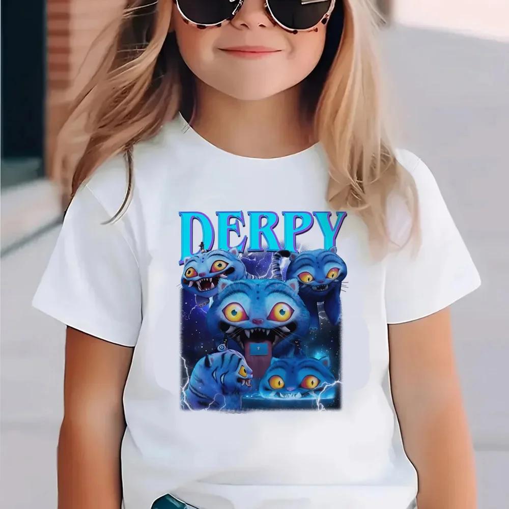 Kpop Łowca Demonów Odzież Dziecięca Koszulka z Krótkim Rękawem dla Dziewczynek Urocza Koszulka Dziecięca z Kreskówką Koszulka Harajuku Y2k