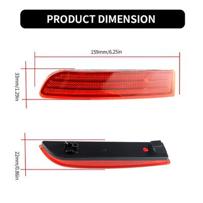 2PCS For Toyota Avensis Alphard Estima RAV4 Gaia PREVIA IPSUM Car Rear Bumper Reflector Tail Brake Light Cover Shells No Bulb