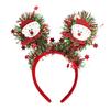 Christmas Headband for Women Girls Holiday Tree/Reindeer/Snowman/Bell Hair Aceessory with Tinsel for Xmas Party Favor