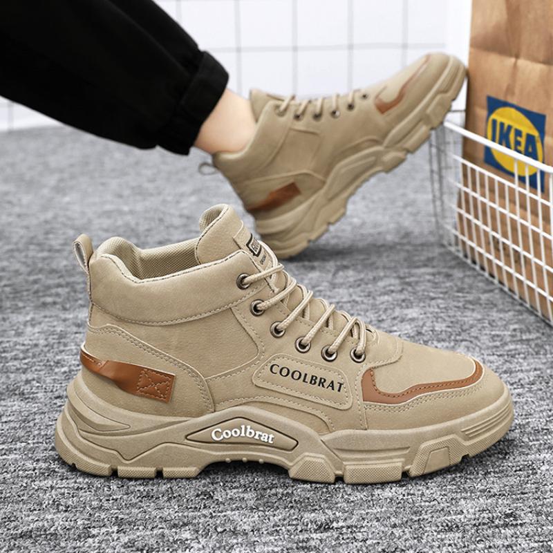 Fashion Mens Boots Casual Shoes Winter Leather Designer Luxury Ankle Boots Platform Work Safety Shoes for Men Sneakers Botas Para Hombre
