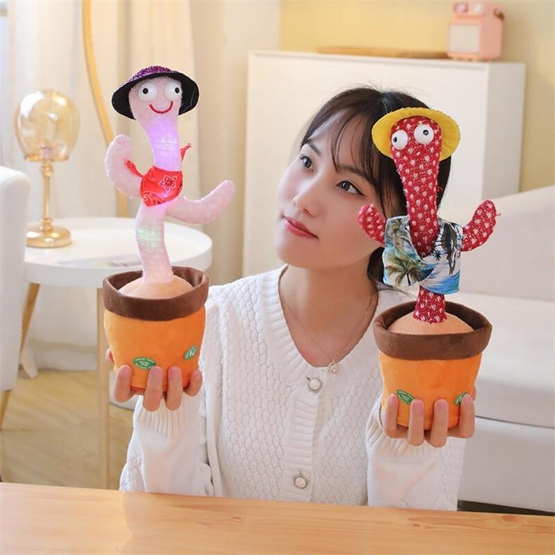 Electric Talking Cactus Toy Swaying Speaks Plush Toy Cute Kids Birthday Gift