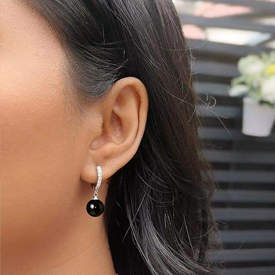 2024 Black Pearl Diamond Ear Cuffs: Elegant, Slimming, Versatile, High-End