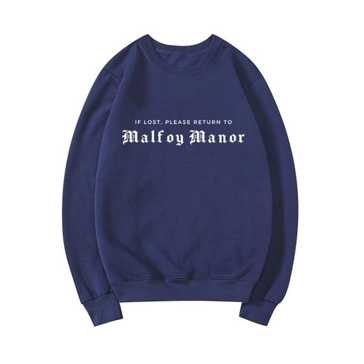 

Dark Academia Wizard School Book Lover Clothing Malfoy Manor Inspired Unisex Long Sleeve Hoodie Sweatshirt 3XL