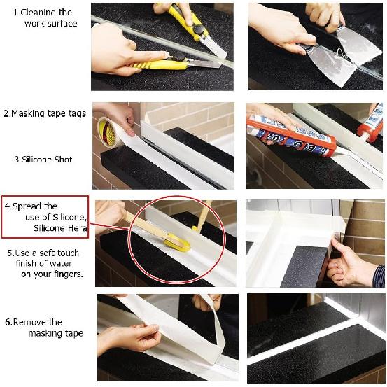 Caulk Caulking Silicone Sealant Finishing Tool Spreader Spatulas Applicator Rubber Tools 4 Size Set