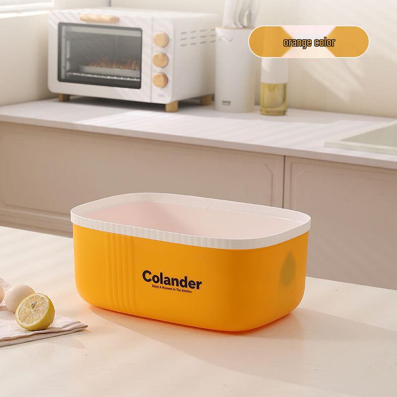 Extra-Large Double-Layer Multifunctional Drain Basket and Dustproof Dish Rack for Kitchen Use