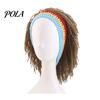 Perückenmütze, Hohe Elastizität Gestrickte Wolle Handgehäkelt Lustige Mütze, Dreads-Design Wollene Perückenkappe für Party Halloween Tägliches Tragen