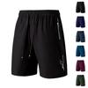 Men Athletic Shorts Lightweight Quick Dry Stretch Fabric Elastic Waistband Zipper Pocket Drawstring Sportswear