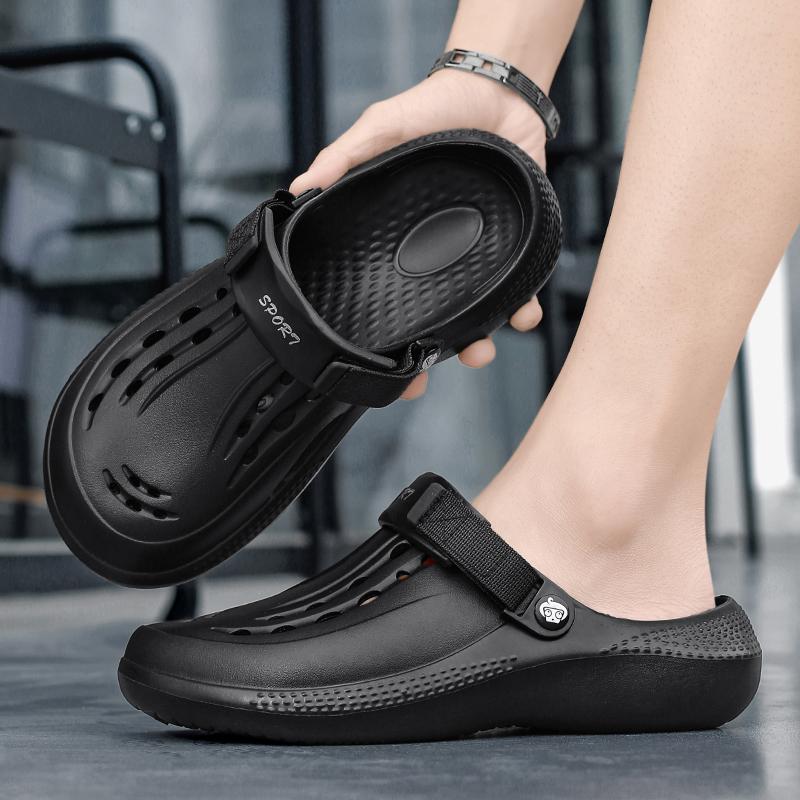 

Sandals Waterproof Slippers Women Shoes Summer Outdoor Slides EVA Soft Sole Garden Shoes Indoor Nursing Clogs Sandals 40-41 чёрный