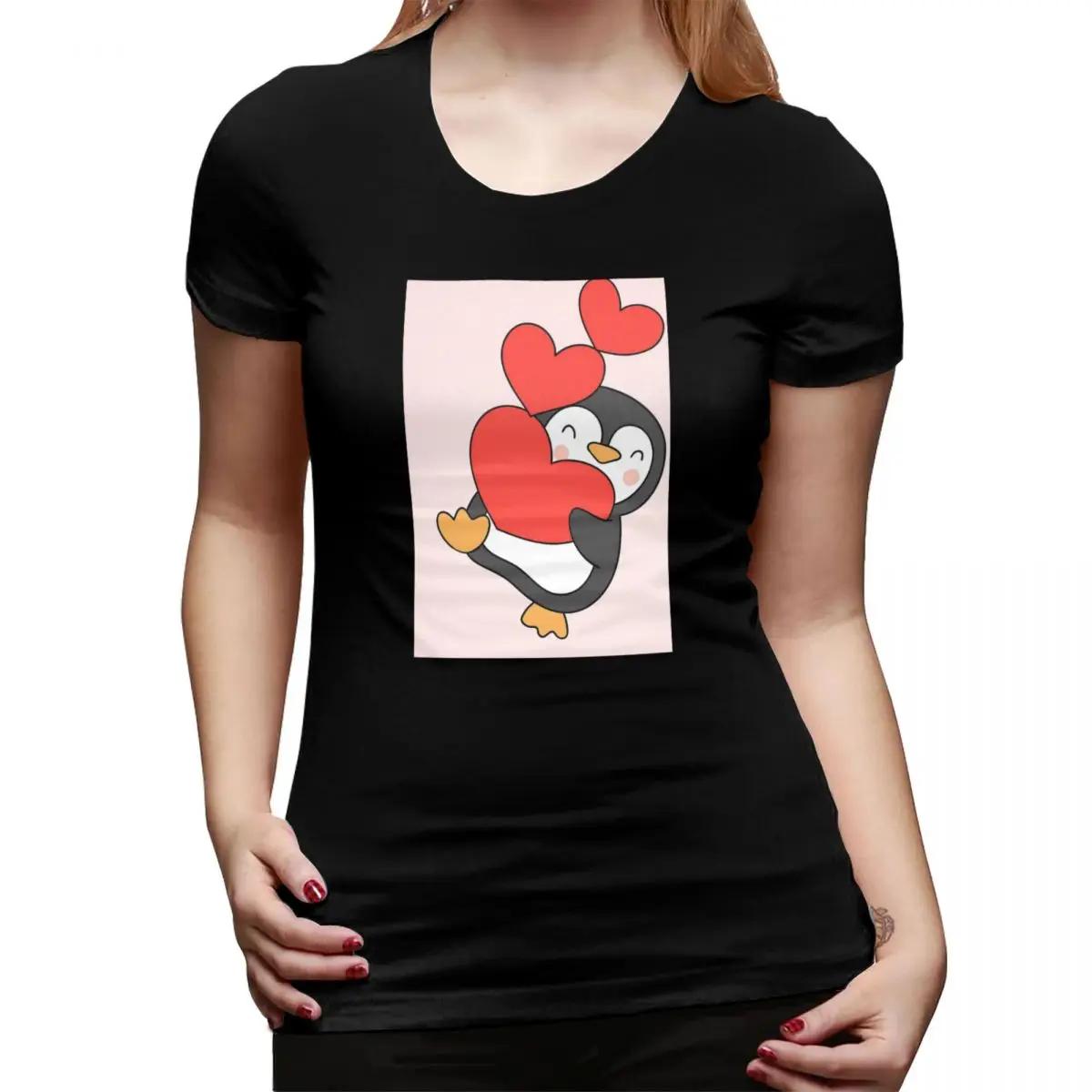 

Cute Penguin Penguin Baby Penguin TShirt for Women Round Neck Streetwear T Shirts Womens Tees Short Summer Clothes Tops 4XL