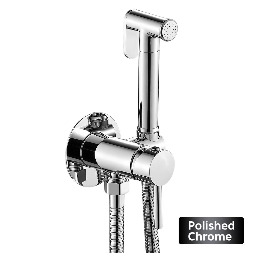 Brushed Gold Brass Hand-held Wall-mounted Bathroom Kitchen Toilet Faucet with Stand Hybrid Hot And Cold Water Bidet Sprayer