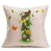 45 x 45 cm, englischer Buchstabe, Gras, Blütenblatt, Dekokissenbezug, Kissenbezug, Kissenbezug ohne Kern