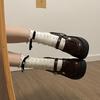 Women's Thick Bottom 8CM Heels Mary Jane Shoes Retro Preppy Style Leather Dumpy Uniforms Autumn JK Platform Shoes for Students