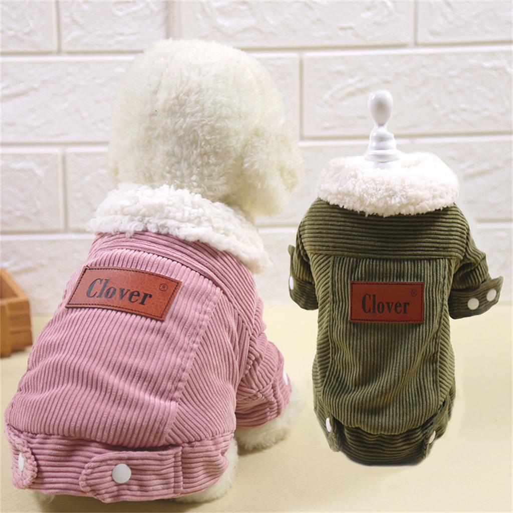 Dog Warm Two Legged Coat for Outdoor Activity Warm Fleece Coat Windproof Outfit Fashion Small Dog Clothes for Chihuahuas