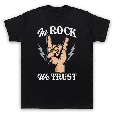 In Rock We Trust Musik Slogan Liebe zum Rock Herren und Damen T-Shirt