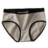 Women Panties Seamless Mid Waist Contrast Color Letter Pattern Elastic Soft Breathable Japanese Style Anti-septic Moisture-wicki
