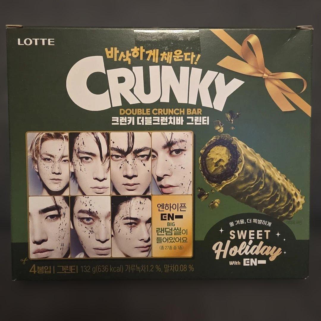 [Б/У] ENHYPEN Случайный стикер Lotte Cranky Double Crunch со вкусом матча (Эксклюзив для Кореи)