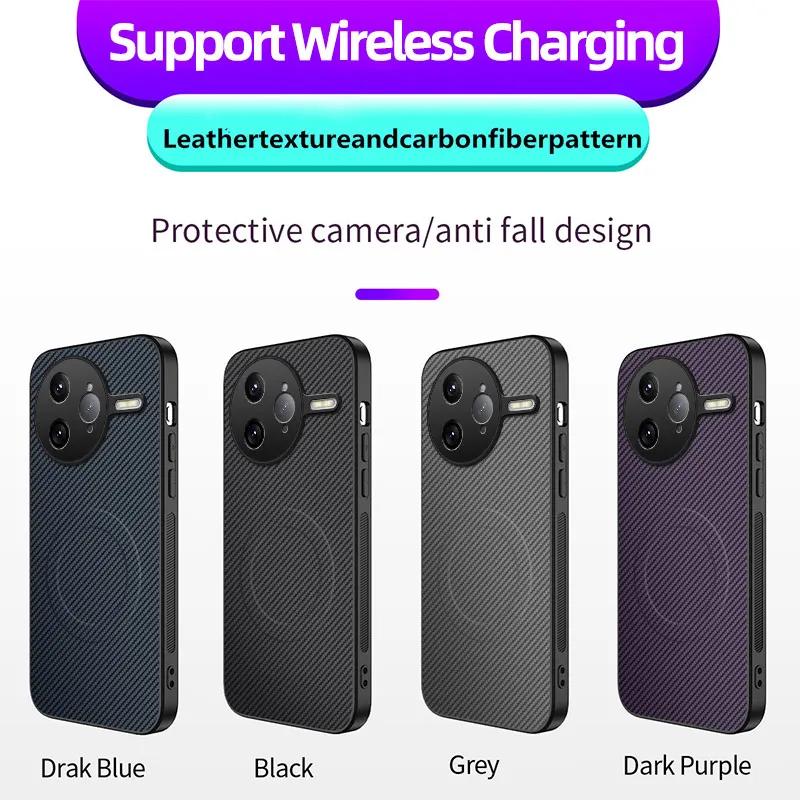 For Redmi K80 Pro Phone Case Magnetic Wireless Charging Full Lens Protection Shockproof Silicone Leather Back Cover Shell Cases