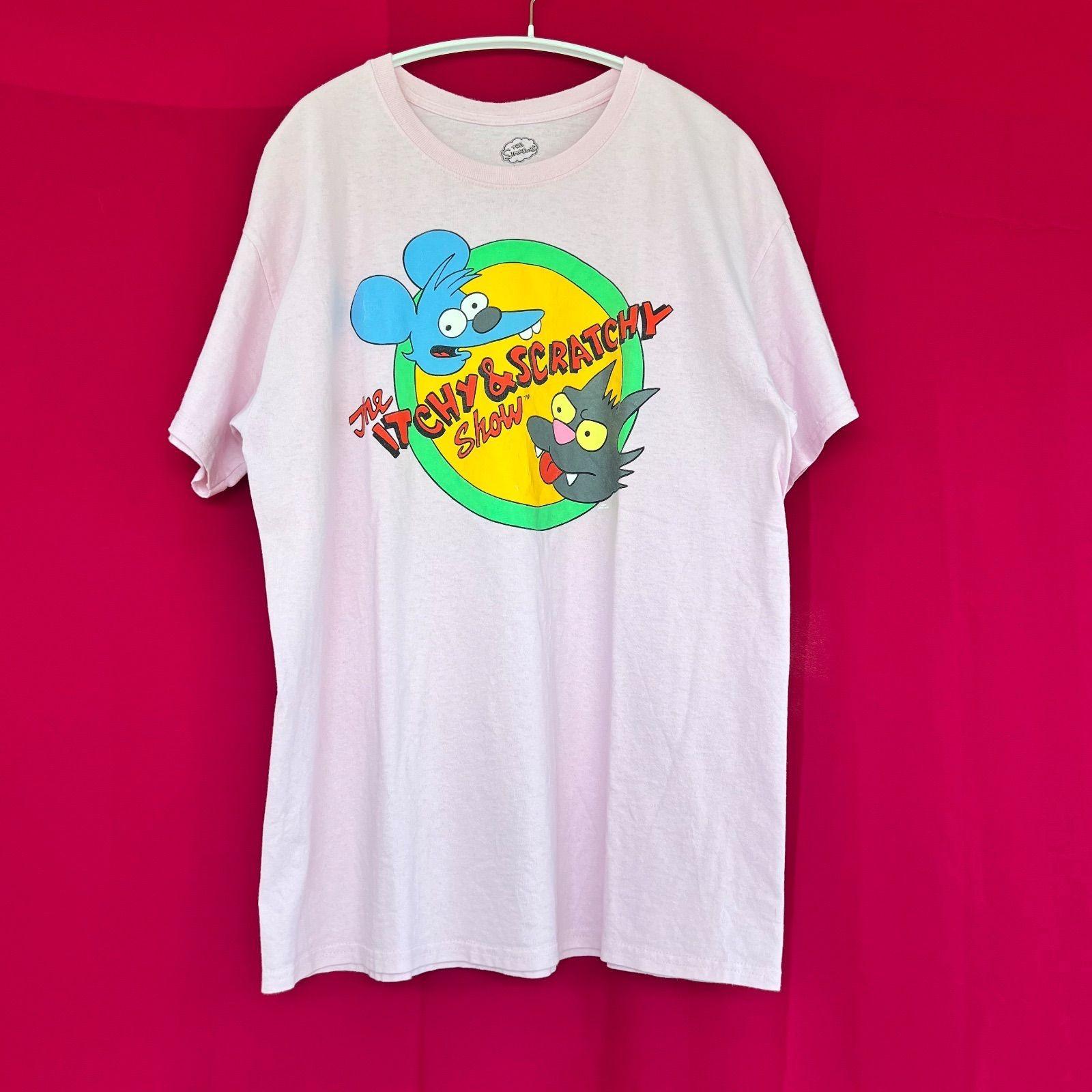 

[Б/У] Винтажная футболка с аниме-фильмом Симпсоны Ичи и Скретчи