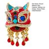 Brooch Sparkling Rhinestones Inlaid Waking Lion Design Pin Glossy Fade-Resistant Finish Coats Sweaters Scarves Handbags Hats Badge