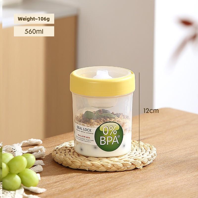 Portable Salad Bowl With Sealed Lid For Light Meals And Snacks