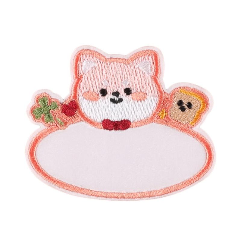 8 Stück Cartoon Tier Leere Namens Stickaufnäher Reparaturflicken Aufbügler Bär Nähflicken für Kleidung Schuhe