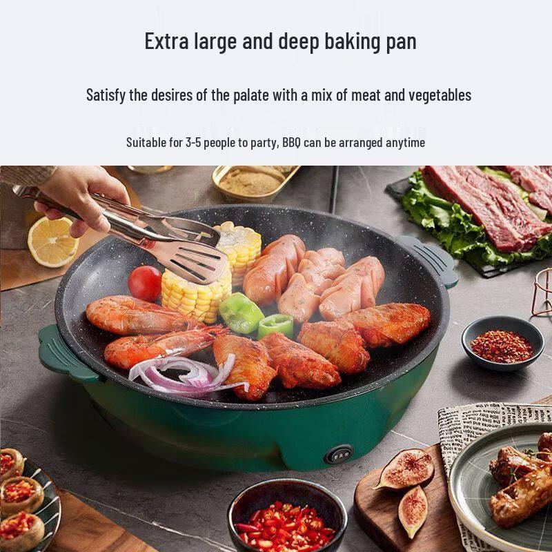 ZISIZ Electric BBQ Grill Pan