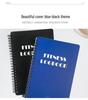 English Daily Fitness Plan & Exercise Check-in A5 Coil Notebook