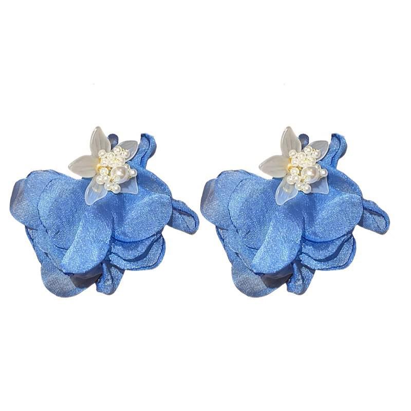 Chiffon Fairy Flower Earrings: Elegant, Delicate Studs with a Whimsical Forest-Inspired Design for a Gentle, Stylish Touch.