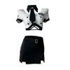 Sexy Airline Stewardess Uniform Secretary Costumes Cosplay Bandage Backless Top Mini Skirt Lingerie Set Office Role Play Outfit