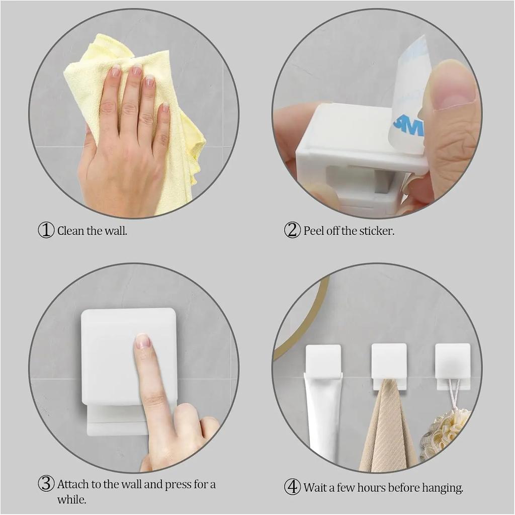 Toothpaste Holder Wall Mounted Self-adhesive Hanging Rack Face Cleanser Storage Rack Organizer Bathroom Accessories