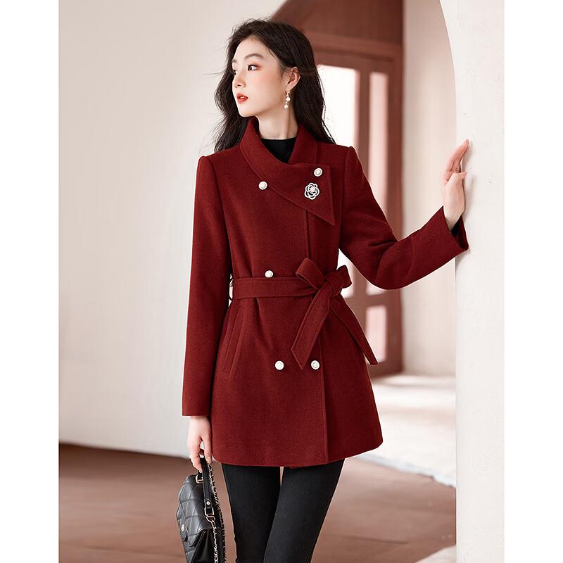 

Женское элегантное пальто средней длины из смесовой шерсти XL