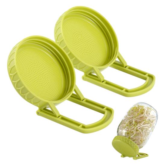 Sprouting Lid with Stand Food-grade Sprout Maker Lid Bean Sprouts Grow Jar Lid for Wide Mouth Mason Jars Easy Seeds Germination Alfalfa Broccoli