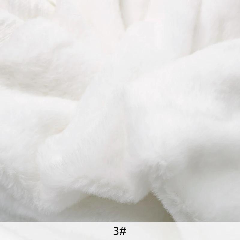 50x50cm/1m 8mm Faux Fur Fabric Soft Short Plush Fabric for Sewing Warm Scarf DIY Doll Background Display Cloth Needlework