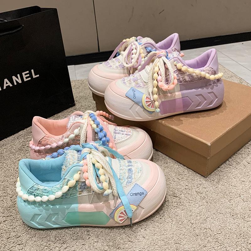 CINESSD Women's Shoes 2024 Spring New Muffin Skirt Casual Board Shoes Women Sneaker Platform Shoes Designer Shoes Cartoon Sweet