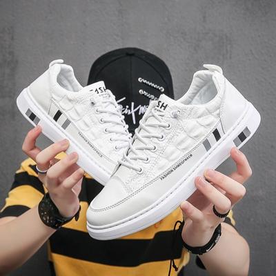 Frühling Neue Herren Freizeitsneakers Leicht Atmungsaktiv PU-Leder Freizeitschuhe Sohle Weich Sohle Laufschuhe Zapatillas