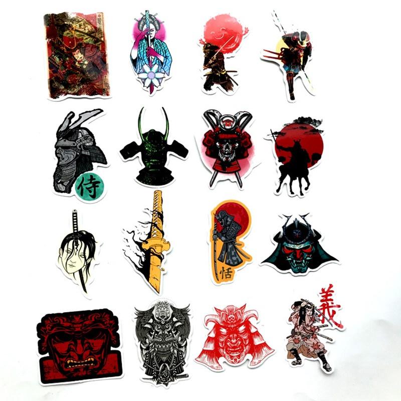 65 stk Japan Bushidou Warrior-klistremerker for bærbar PC PVC Graffiti-klistremerker Dekal Koffert Bagasje Gitar Bil For Barneleker