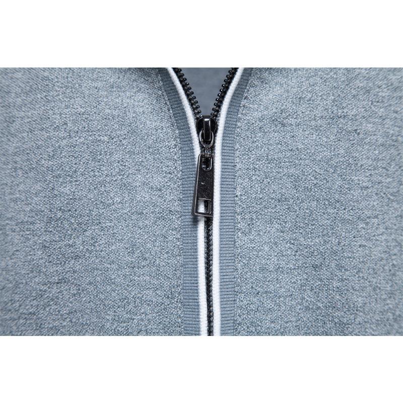 Men's Dark Grey Quarter Zip Polo Shirt Short Sleeve Summer Casual Top