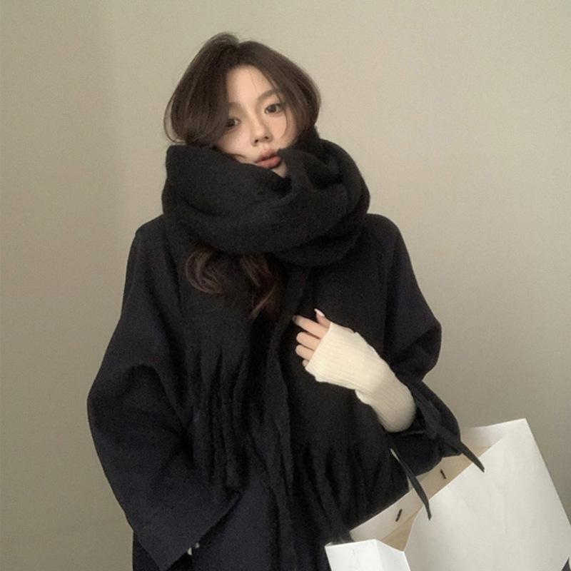 Women's High-End Mohair Imitation Cashmere Scarf - Warm, Versatile Shawl & Neck Warmer