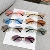 New Vintage Square Sunglasses Women Men Rectangle Sun Glasses Female Frameless Eyewear Oculos De Sol for Male Female Eyeglasses