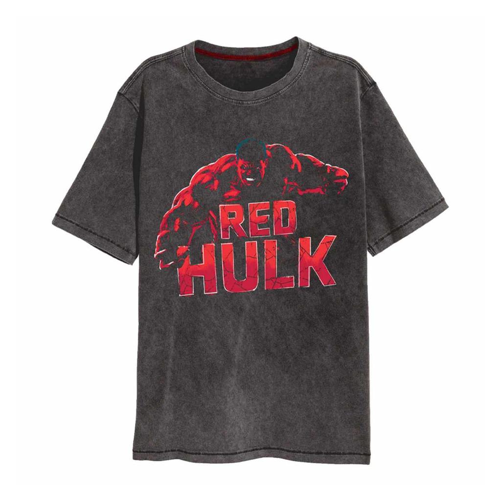 Captain America: Brave New World Unisex Adult Red Hulk Washed T-Shirt