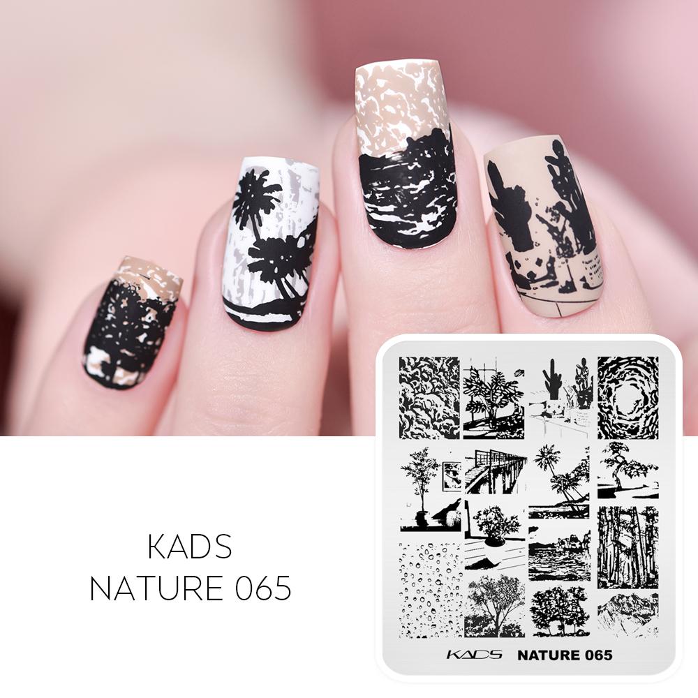 kads Nail Stamp Plates Nature Flower Animal Images Stamping Templates Nail Printing Stencil Tools for Nail Art Design