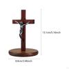 Figurine Sculpture Jesus Cross, Gift From The Prayer Religious Statue, Office Ornament, for