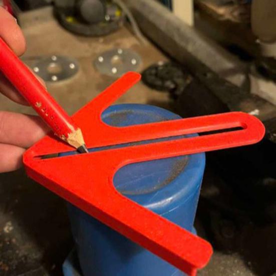 Positioning Ruler Portable Scribing Triangle Tool Compact Design Lightweight Precise Centering Marking Guide Measurement Tool