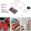 TOPINCN Interchangeable Circular Knitting Needles Set with Storage Bag 3 To 8mm Assorted Colors Circular Needle Set for DIY Craft