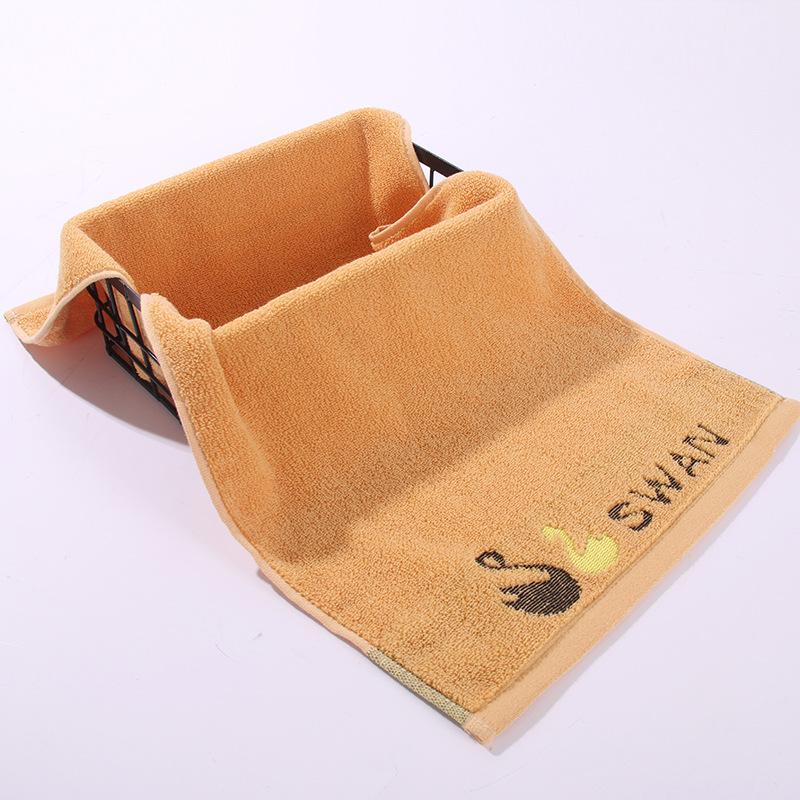 

Двустороннее вышитое полотенце из чистого хлопка для мытья лица, утолщенное полотенце для пары с вышивкой лебедя 34*75cm