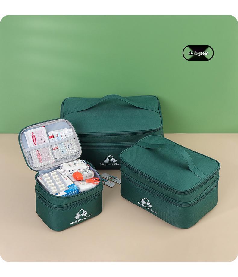 Convertible Double-Layer Medicine Storage Bag: Portable Medical Kit for Travel and Outdoor First Aid